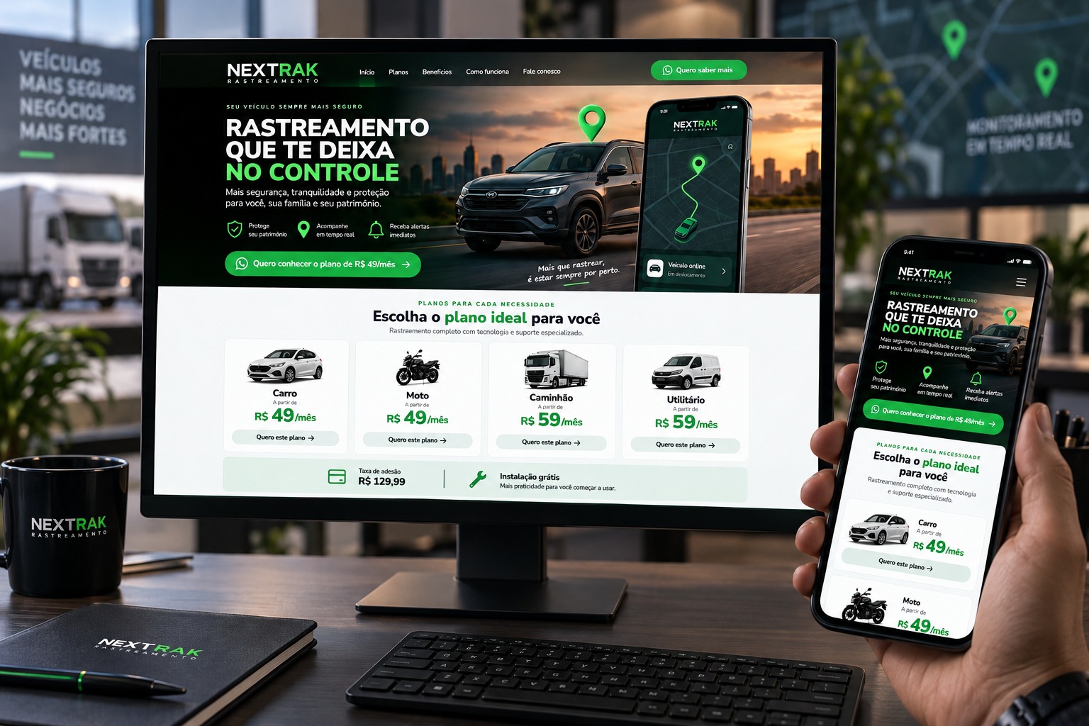 Aplicativo e Dashboard Nextrak